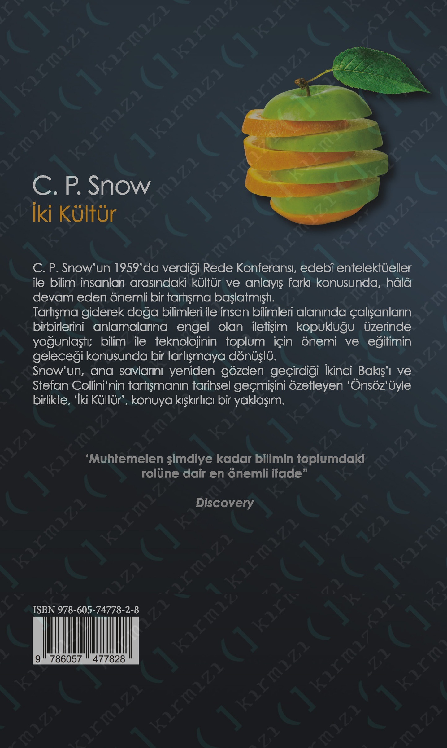 İki Kültür Kapak - Arka1