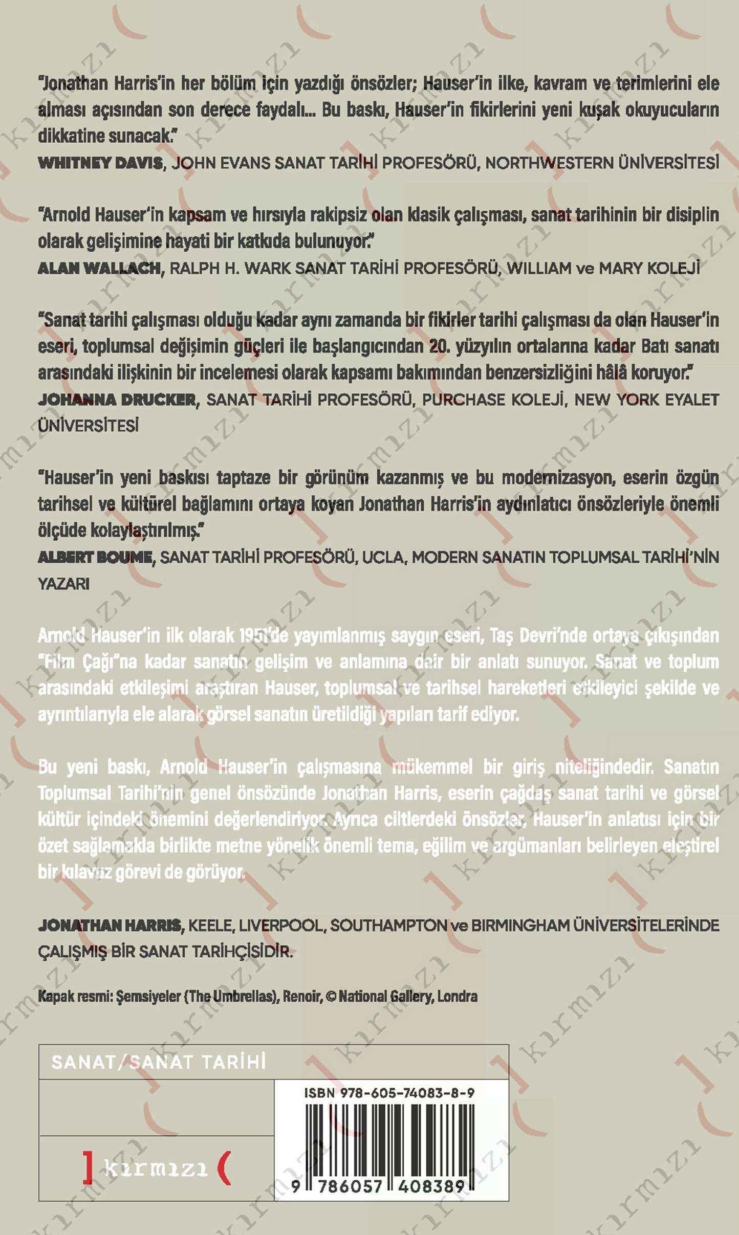 Sanatın Toplumsal Tarihi 4 Kapak - Arka1