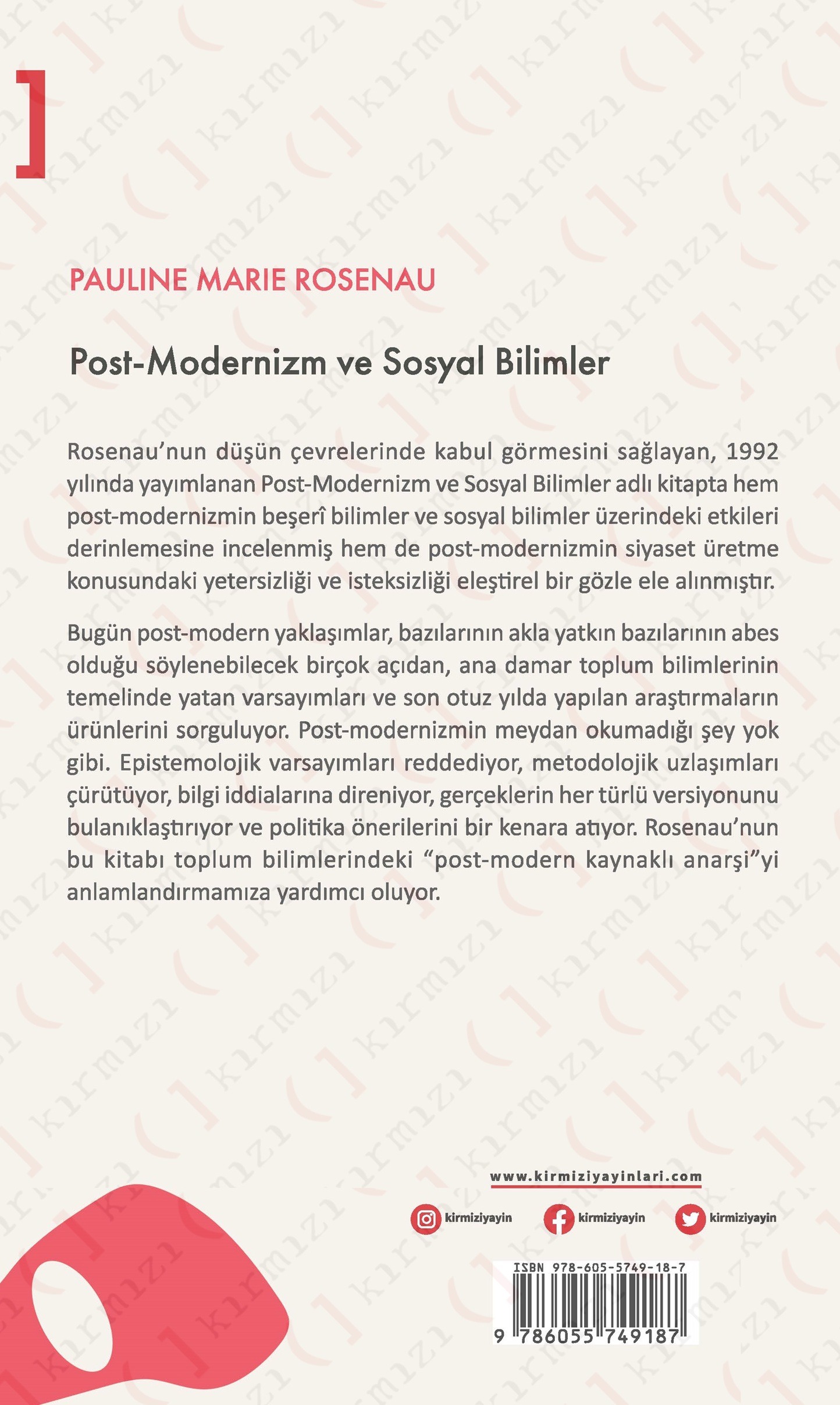 Post-Medernizm ve Toplum Bilimleri Kapak Arka1