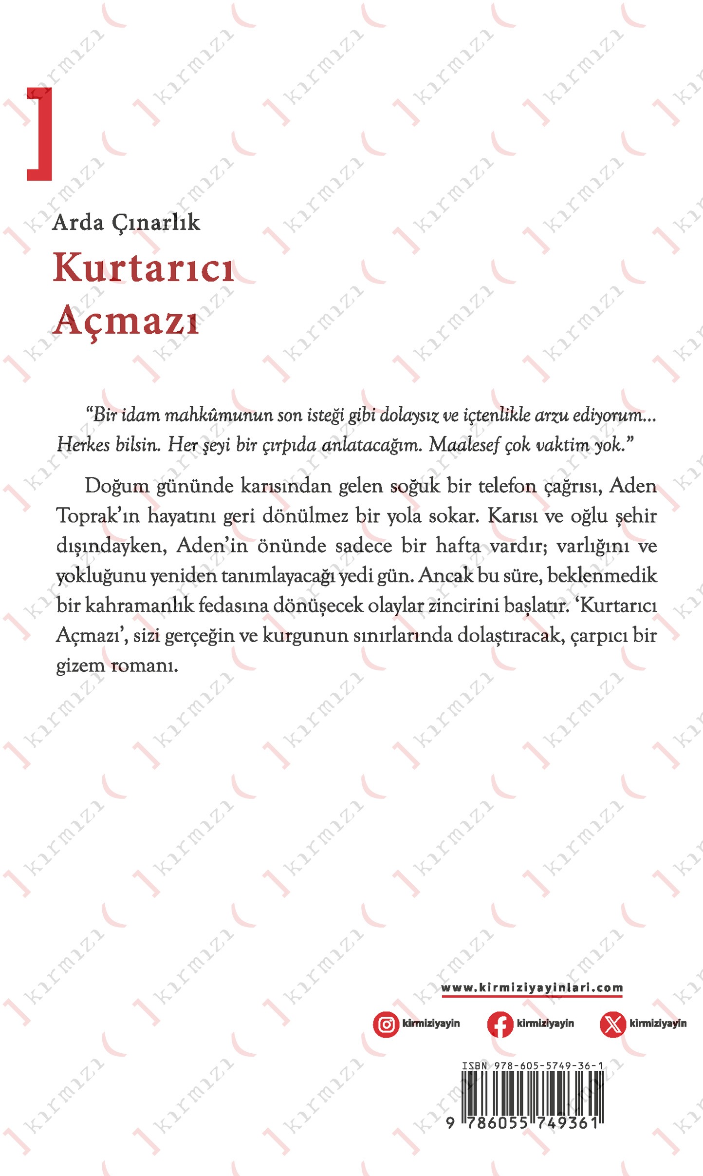 Kurtarıcı Açmazı Kapak Arka1